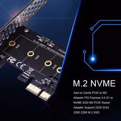 Add on Cards PCIE to M2 Adapter PCI Express 3.0 X1 Raiser Adapter