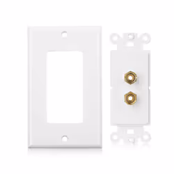 2 Posts Speaker Wall Plate Home Theater Wall Plate Audio Panel