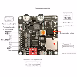 DY-HV20T Voice Playback Module 10W/20W Amplifier for
