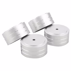 4Pcs 40X20mm Aluminum HIFI AMP Speaker Isolation Stand (Silver)