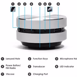 Portable Mini Bluetooth Speaker Turns Anything Into a Speaker(Silver)