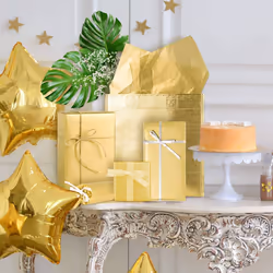 Gold Tissue Paper, 100 Sheets Metallic