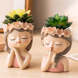 Small Fairy Succulent Plant Pot Kit with Drainage Hole A