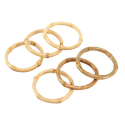 Handmade Bamboo Napkin Ring Natural Rustic Napkin Holders, Set of 6