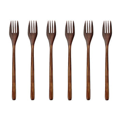 Wooden Forks, 6 Pieces Eco-Friendly Japanese Wood Salad Dinner Fork
