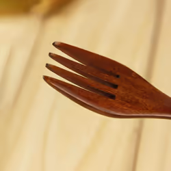 Wooden Forks, 6 Pieces Eco-Friendly Japanese Wood Salad Dinner Fork