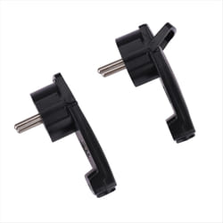 2pcs Black Schuko angled plug flat, flat plug 250 V (16 A), Eu plug
