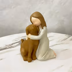 Love My Dog Figurines Statues, Remembrance Gift, for Dog Lovers Black
