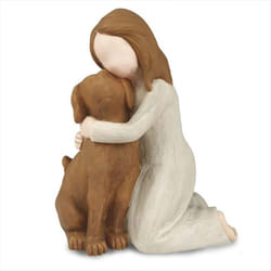 Love My Dog Figurines Statues, Remembrance Gift, for Dog Lovers Brown