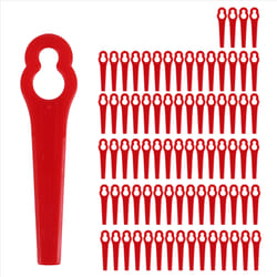 80 Pcs 8.3CM Plastic Grass Trimmer for Lawn Mower