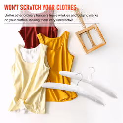 Satin Padded Hangers with Anti-Rust Swiveling Chrome Hook for Winter