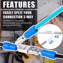 Double Piggyback Spade Connectors, Crimp Terminals Assortment Kit