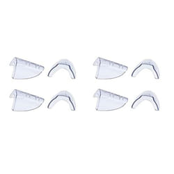 4 Pairs Eye Glasses Side Slip on Clear Side Shield for Safety