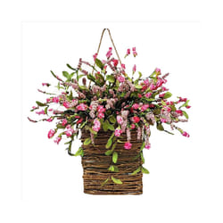 Door Hanging Basket Wreath Welcome Sign Front Door Decoration,B
