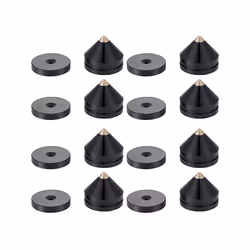 8 Set Speaker Stand Feet Foot Pad Spikes Cone Floor Foot Nail Black