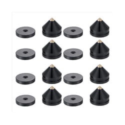 8 Set Speaker Stand Feet Foot Pad Spikes Cone Floor Foot Nail Black