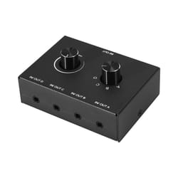 4 Port Audio Switch, 3.5mm Audio Switcher, Stereo AUX Audio Selector