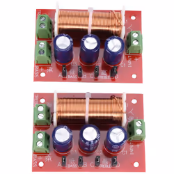2Pcs 400W Speaker Crossover 2 Way Audio Adjustment for 2-16Ohm