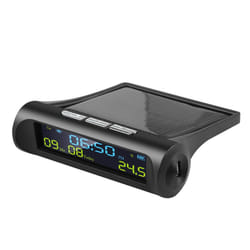 Car Solar Digital Clock for Outdoor Personal Car Part Decoration A