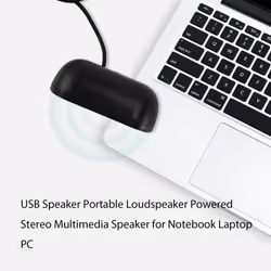 USB Speaker Portable Loudspeaker for Notebook (Black)