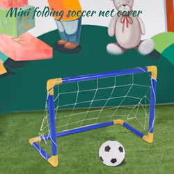 Indoor Mini Folding Football Soccer Ball Goal Post Net Set+Pump