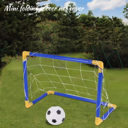 Indoor Mini Folding Football Soccer Ball Goal Post Net Set+Pump