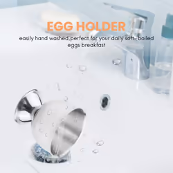 Egg Cup Tray Stainless Steel Boiled Egg Cup Holder Can Glasses 6 Sets