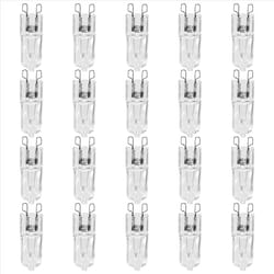 20Pcs G9 Halogen Light Bulbs,25W Clear Halogen Lamps Dimmable,2800K