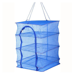 1Pcs Foldable 4 Layers Drying Rack for Vegetable Fish Mesh Hanging
