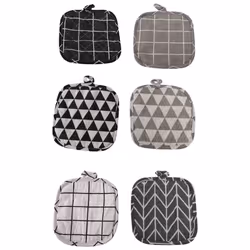 6 Pieces Cotton Pot Holders Machine Washable Heat Potholder