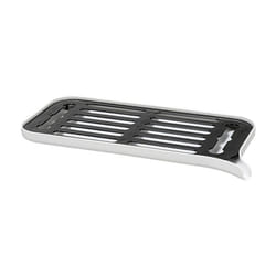 Plastic Dish Drainer Dryer Tray Large Sink Drying Rack Worktop -White