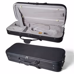SKY 15.5-16 Inch Viola Oblong Case Lightweight with Hygrometer Black/Grey
