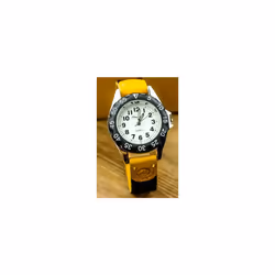 Boys Girls Quartz Watch Kids Childrens Fabric Strap Student Wristwatch - digital black white 1