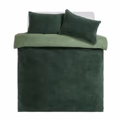Argos Home Double Sided Fleece Green Bedding Set - Single