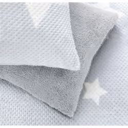 Argos Home Star Bubble Fleece Grey Bedding Set - Single