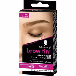 Schwarzkopf Brow Tint Professional formula Eyebrow Dye Brow Tinting Kit with Gentle Permanent Colour - Light Brown