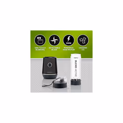 Breville Blend Active Personal Blender  Smoothie Maker  350W  1 Portable Blend Active Bottle 600ml  Leak Proof Lid  Black  Gold VBL251