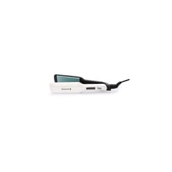 Remington Shine Therapy Wide Plate Ceramic Hair Straighteners for Longer Thicker Hair with Morrocan Argan Oil - S8550, White Pack of 1