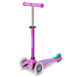 Micro Scooters | Mini Micro Deluxe LED Children's Scooter | Extra Grippy Deck | Weather Tested Stem | Remove & Fold Handlebar | Light Up Wheels | 2-5y