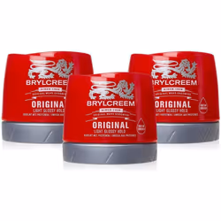 3 X Brylcreem Original Hair Dressing Cream Red Tub Mens Styling Cream 250ml