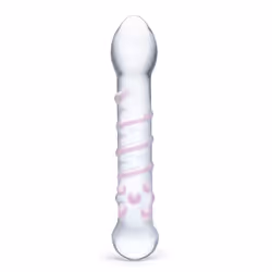 Glas Toys Spiral Staircase, Classic dildo, Transparent, Glass, Straight, 185 mm, 10.7 cm