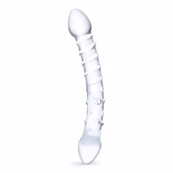 Glas Toys Double Trouble, Double dildo, Transparent, Glass, Curved, 230 mm, 2.5 cm