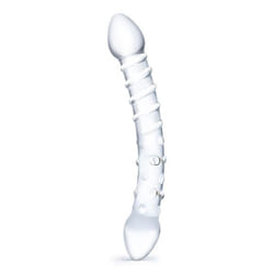 Glas Toys Double Trouble Double dildo Transparent Glass 230 mm 2.5 cm