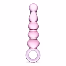 Glas Toys Quintessence, Anal beads, Anal sex, Pink, Transparent, Glass, Straight, 190 mm