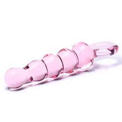 Glas Toys Quintessence Anal beads Anal sex Pink, Transparent Glass 190 mm 4.1 cm