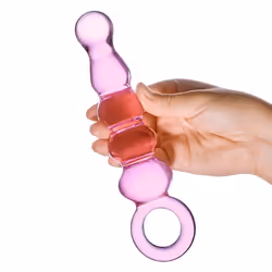 Glas Toys Quintessence Anal beads Anal sex Pink, Transparent Glass 190 mm 4.1 cm