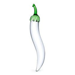 Glas Toys Naturals Chili Pepper Fantasy dildo Transparent Glass 210 mm 5 cm
