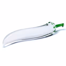 Glas Toys Naturals Chili Pepper Fantasy dildo Transparent Glass 210 mm 5 cm