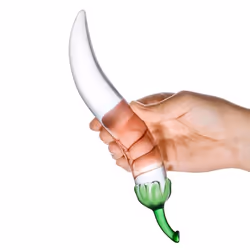 Glas Toys Naturals Chili Pepper Fantasy dildo Transparent Glass 210 mm 5 cm