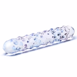 Glas Toys Purple Rose Double dildo Transparent Glass 152 mm 8.8 cm